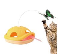 Cat Wand Toy,Indoor Cat Toys - Battery Operated Pet Teaser Wand with Butterfly for Kitten Development Hunting Simulation Indoor Play