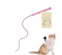 Cat Wand Toy - Silicone Standard Size Lightweight | Interactive Teaser Wand, Kitten Exercise, Waterproof Pet Play Stick | Encouraging Hunting Instinct Reducing Scratching Training