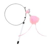 Cat Wand Toy - Teasing Stick with Bells, Interactive Play Pole | Fun Indoor Activity for Cats, Stimulates Hunting Instincts and Keeps Pets Entertained During Daily Routine 31.5 x 0.59 x 0.59 inches