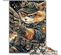 Cat Warrior Jigsaw Puzzles for Teenagers, Challenging Game Toys Wall Decoration Unique Birthday And Xmas Gifts (26x38cm)