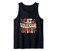Cat Warrior Spirit Retro Samurai Anime Aesthetic Tank Top