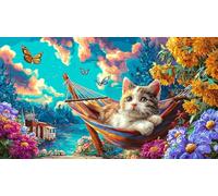 Cat-watching-birds-through-window-in-winter Jigsaw Puzzle 1000 Pieces Impossible Hard Difficult Educational Games for Adults Kids Great Gift Idea for Relaxation 38x52/1000pcs