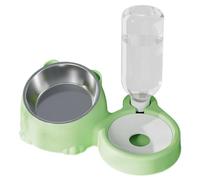 Cat Water And Food Bowl - Stainless Steel Anti-slip Non-spill Easy Clean | Food Feeding Angled Dishes For Puppies Daily Feeding Home Kitchen Floor Water Dish Stand Non-spill Easy Clean Multi Pet