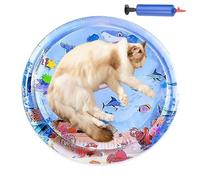 Cat Water Bed, Outdoor Pet Cooling Mat, Inflatable Puppy Pad 100x100cm/39.37x39.37 Inches Fun & Colourful Design/Soft Sensory For Indoor And Outdoor Activities And More