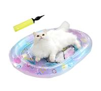 Cat Water Bed Play Mat | Cat Water Mat Toy Sensory,Rectangle Inflatable Foldable, Interactive Exercise Cooling Play Pad for Dogs, Kitty, Indoor Outdoor, Home Travel