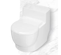 Cat Water Bowl - Raised Dish Anti-Spill Toilet Shaped Cat Drinking Bowl, Non Slip Base | For Pet Mustache Friendly, Small Dogs,