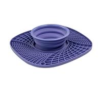 Cat Water Bowl Slow Feeder Mat for Dog Silicon Bowl with Suction Cups Include A Collapsible Dog for Dry Wet Food Slow Feeding Mat Lick Pad Anxiety Boredom Reducer