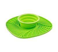 Cat Water Bowl Slow Feeder Mat for Dog Silicon Bowl with Suction Cups Include A Collapsible Dog for Dry Wet Food Slow Feeding Mat Lick Pad Anxiety Boredom Reducer