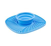 Cat Water Bowl Slow Feeder Mat for Dog Silicon Bowl with Suction Cups Include A Collapsible Dog for Dry Wet Food Slow Feeding Mat Lick Pad Anxiety Boredom Reducer