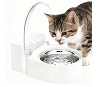 Cat Water Dish - Toilet Shaped Raised Non Spill Dispenser - Automatic Flow Small Pet Water Bowl - for Pets Dogs Puppy Corner Home Bathroom Living Room Kitchen Food Feeding