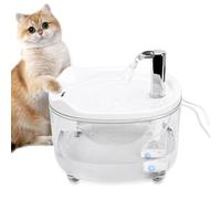 Cat Water Dispenser, 1.5L Water Dispenser, Pet WaterDispenser Multi Functional Filter Silent Water Pump Silent Cat Water bowl, Suitable for Multiple Pets to Drink Water (White)
