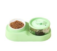 Cat Water Dispenser - 2 in 1 Automatic Cat Water Dispenser - Tilt Cervical Support, Quiet Design, Feeding & Watering Supplies for Home Use