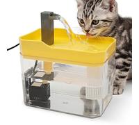 Cat Water Fountain, 1.5L Quiet Tank Pet Drinking Bowl, Automatic Circulating Cat Water Dispenser, Transparent Pet Watering Feeder with Anti Slip Base Multi Layer Filtration for Indoor
