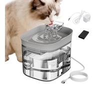Cat Water Fountain - 1.8L Clear Kitten Drinker, Automatic Dog Hydration Station, Constant Flow Aeration System, Whisper Quiet Submersible Pump, Pet Care Accessory for Pet Parents Animal Lovers Home