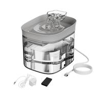 Cat Water Fountain - 1.8L Clear Kitten Drinker, Automatic Water Fountain for Hydration, Refreshing Filtration Accessory, Home Interior Piece with Constant Flow Design, Animal Lovers Kit for Watering