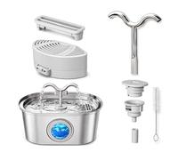 Cat Water Fountain 108oz/3.2L Replacement Accessories Kit for SohoTeco - Spout, Pump Holder, Filter Box & Cleaning Brush Included