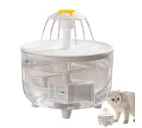 Cat Water Fountain, 1L Automatic Electric Flower Style Dispenser, Ultra Quiet Automatic Transparent Pet Water Dispenser, Auto Filter Cat Drinker, Healthy, Fresh and Hygienic Water Bowl for Kitten