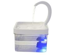 Cat Water Fountain 2L Automatic Pet Water Fountain with LED Light Swan Neck Super Quiet Drinking Water Dispenser with Intelligent USB Pump and Filter Cotton for Cats Dogs Other Pets