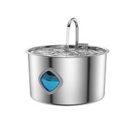 Cat Water Fountain - 3.2 L Automatic Cat Drinking Fountain, Stainless Steel Bowl, Pet Water Dispenser for Indoor Cats and Dogs, Kittens, Feeding Hydrate and Continuous Freshwater Supply, 21 x