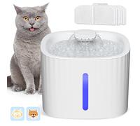 Cat Water Fountain, 3L Automatic Electric Flower Style Dispenser With LED Water Level Window, Super Quiet Drinking Fountain with 3 Pieces Replaceable Filter for Cats,Dogs,Multiple Pets