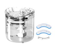 Cat Water Fountain, Automatic Pet Drinking Fountain, 2L Transparent, Super Quiet, 2 Water Modes for Cats and Dogs - Triple Filtration, Energy Saving Sensor, Ideal for Multiple Pe (General mode)