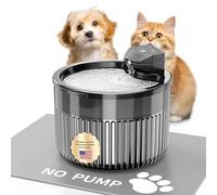 Cat Water Fountain Cordless, 100oz/3L Pet Fountain, 3 Modes, Pet Water Dispenser Rechargeable Drinking Fountains for Cats and Dogs (black-60, Large)