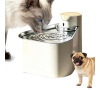 Cat Water Fountain Cordless Automatic 1.6L 2000mAh Stainless Steel Tray