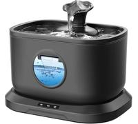 Cat Water Fountain, Cordless Pet Water Fountain for Cats Indoor, 2.5L/84oz Battery Operated Water Fountains, BPA-Free Cat Fountain, Easy to Clean Black