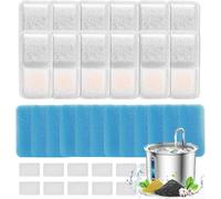 Cat Water Fountain Filter 12 Pack Replacement Filters for PWF-001 2L/67oz Cat Water Fountain Stainless Steel, Ideal for Multi-Pet Homes, 3 Filtration System,Easy to Install
