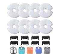 Cat Water Fountain Filter - 8Pcs Reliable Cat Fountain Filter | Fountains Replacement Filters Round | Replacement Pet Filteer Suitable For Clean Drinking Water For Cats & Small Pets