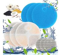 Cat Water Fountain Filter Pack of 3, Double Sponge Filter and Multiple Filtration System Pet Fountain Filters Replacement for 3.2L/108oz Automatic Cat Fountain