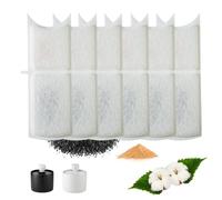 Cat Water Fountain Filter Replacement - 6 Pack Filters for 68 oz/2.3L Ceramic Wireless Cat Water Fountain - Compatible with Battery Operated Cordless Cat Water Dispenser - Easy to Clean and Maintain