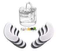 Cat Water Fountain Filter Replacement 6pcs Cat Fountain Filter Arc-shaped Washable Pet Fountain Filters with Triple Filtration System Activated Carbon for 1.8L HAPUP Dog Water Fountain