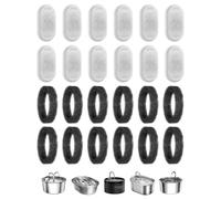 Cat Water Fountain Filters, 12 Pack Replacement Set, Pet Drinking Water Purifier Inserts, Activated Carbon Filter Pads, for Cat Fountain Aquarium Pet Care Home Daily Use Cleaning and Filtration