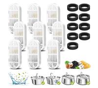 Cat Water Fountain Filters, 9 Pack Replacement Filters & Replacement Pre-Filter Sponges for Stainless Steel Pet Fountain with Water Level Window, Fountain Carbon Filters for Dog Water Dispenser Bowl
