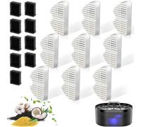 Cat Water Fountain Filters, 9 Pieces Filters + 9 Pieces Foam Filters f