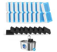 Cat Water Fountain Filters, Replacement Filters & Pre-Filter Sponges for 108oz/3.2L Pet Water Fountain - 9 Pack