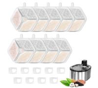 Cat Water Fountain Filters Replacement for 152oz/4.5L Wireless Cat Water Fountain PTM-643, 9+9 Packs Packs Replacement Filters Sponges Sets