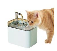 Cat Water Fountain for Drinking, 1.5L Transparent Cat Fountain Faucet Design, Cats Water Fountain Visible Water Level, Silent Water Pump, Automatic Circulation Filter for Pets (E, 17x14x12.5cm)