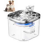 Cat Water Fountain for Drinking, 2L Cat Drinking Fountain Water Fountain Cat Bowl Super Silent Water Dispenser Activated Carbon Filter Cat Dog Water Fountain Pet Water Fountain for Cats Dogs