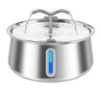 Cat Water Fountain for Drinking 4L/135oz Stainless Steel Pet Water Dispenser Faucet Design Ultra Silent Water Fountain Dog Bowl Filter Automatic Cat Fountain for Cats, Dogs, Multiple Pets