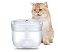 Cat Water Fountain for Drinking, PETEMPO 2L Cat Fountain with Wireless Pump Separated Base Design, Ultra Quiet Pet Water Fountain for Cat Dog Puppy, LED Indicator 2 Flowing Modes, Filter Included Specification: Brand: PETEMPO Product model: PTM603(wireless) Product color: Translucent white Product dimension: 16.76x16.76x14.22cm Package dimension: 21x21x17.5cm Package weight: 0.96kg Capacity: 2L Material: ABS Wireless Water Pump: Input: DC 5V±0.25V/1A ,5W Power Source：Corded Electric Package List 1 x Tank for Cat Water Fountain 1 x Wireless Water Pump 1 x Filter 1 x Pre-filter Sponge for Pump 1 x Separated Power Base 1 x Type-C USB Cable with Adapter 1 x Cleaning Brush 1 x Instruction Manual Note: - Every product comes with 1 filter. Recommend to clean the filter once a week and change it 4-8 weeks. - Due to different producing batches, product details might be various. If you minding the differences, please buy it carefully. - Please allow 0.5-1CM size differences due to manual measurement. - Due to the different display and different light, the picture may not reflect the actual color of the item. Thanks for your understanding. - Any question about the cat fountain, please feel free to contact us.