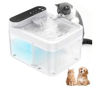 Cat Water Fountain No Filter, Wastewater Separation Cat Fountain Without Filters, Cordless &180-Days Runtime Pet Water Fountain, Ultra-Quiet Water Fountains for Cats Indoor (White)