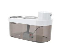 Cat Water Fountain Pet Water Dispenser with Two Filter Elements 4L/1.06gal Bucket Cat Drinking Fountains for Kitchen, Bedroom, Balcony, Living Room, Semi-Clear Brown, White