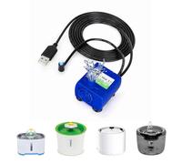 Cat Water Fountain Pump, 2.4L Dog Pet Drinking Replacement with LED Light USB Automatic Submersible 5.9Ft Cable Small Pump Low Energy Consumption for Aquarium Fish Tank Pond Hydroponics