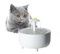 Cat Water Fountain,Ultra Silent Cat Water Fountain for Drinking,Automatic Pet Fountain,Auto Filter Electric Pet Drinking Dispenser 1200ml USB,Drink Bowl Filter for Cats and Small Dogs (White, 1200ML)