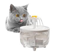 Cat Water Fountain, Ultra Silent Cat Water Fountain for Drinking, Automatic Pet Fountain, Auto Filter Electric Pet Drinking Dispenser 1200ml - USB, for Cats and Small Dogs (Clear, One Size)