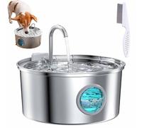 Cat Water Fountain, water fountain for Dogs, Dog Water Fountain, Ultra-Quiet Health and Happiness Fountain Kit, Stainless Steel Automatic Cat Dog Drinking Fountain (C, 1)