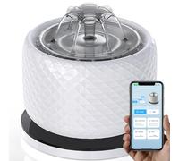 Cat Water Fountain with App Control, 118oz/3.5L Smart Cat Water Dispenser with Stainless Steel Lid, Wireless Pump, Ultra Quiet Pet Drinking Fountain for Cat Indoor, 2.4GHz Wi-Fi