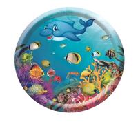 Cat Water Mat - Canine Aqua Bed Comfort Mat, Summer Pet Bed Water Mat | Ice Pad with Small Fish Toy Pet, Round Summer Water Mat for Small Dogs, Guinea Pigs, Cats, Rabbits